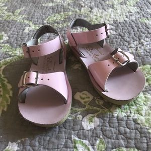 Pale pink patent Sun San Saltwater Sandals